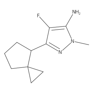 4-fluoro-1-methyl-3-{spiro[2.4]heptan-4-yl}-1H-pyrazol-5-amine Structure