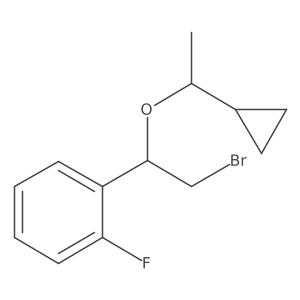 1-[2-Bromo-1-(1-cyclopropylethoxy)ethyl]-2-fluorobenzene Structure