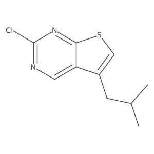 2-Chloro-5-(2-methylpropyl)thieno[2,3-d]pyrimidine结构式