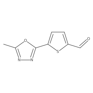 5-(5-Methyl-1,3,4-oxadiazol-2-yl)thiophene-2-carbaldehyde结构式
