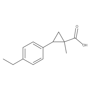 rac-(1R,2S)-2-(4-ethylphenyl)-1-methylcyclopropane-1-carboxylic acid结构式