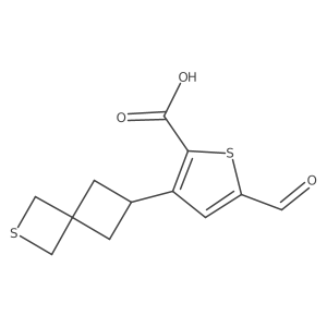 5-Formyl-3-{2-thiaspiro[3.3]heptan-6-yl}thiophene-2-carboxylic acid Structure