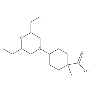 4-(2,6-Diethylmorpholin-4-yl)-1-methylcyclohexane-1-carboxylic acid Structure