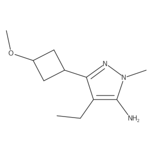 4-ethyl-3-(3-methoxycyclobutyl)-1-methyl-1H-pyrazol-5-amine Structure