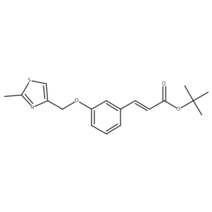 tert-butyl (2E)-3-{3-[(2-methyl-1,3-thiazol-4-yl)methoxy]phenyl}prop-2-enoate Structure