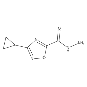 3-Cyclopropyl-1,2,4-oxadiazole-5-carbohydrazide结构式