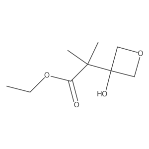 Ethyl 2-(3-hydroxyoxetan-3-yl)-2-methylpropanoate结构式