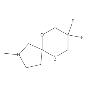 8,8-Difluoro-2-methyl-6-oxa-2,10-diazaspiro[4.5]decane结构式