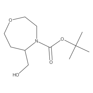 Tert-butyl 5-(hydroxymethyl)-1,4-oxazepane-4-carboxylate结构式
