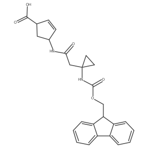 4-{2-[1-({[(9H-fluoren-9-yl)methoxy]carbonyl}amino)cyclopropyl]acetamido}cyclopent-2-ene-1-carboxylic acid Structure