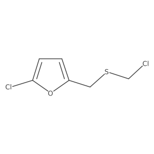 2-Chloro-5-{[(chloromethyl)sulfanyl]methyl}furan Structure
