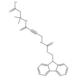 3-[4-({[(9H-fluoren-9-yl)methoxy]carbonyl}amino)but-2-ynamido]-3-methylbutanoic acid Structure