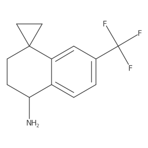 7'-(trifluoromethyl)-3',4'-dihydro-2'H-spiro[cyclopropane-1,1'-naphthalene]-4'-amine结构式