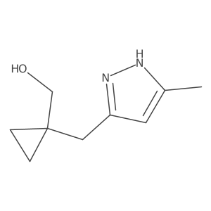 {1-[(5-methyl-1H-pyrazol-3-yl)methyl]cyclopropyl}methanol结构式