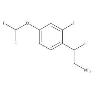 2-[4-(Difluoromethoxy)-2-fluorophenyl]-2-fluoroethan-1-amine Structure