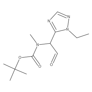 tert-butyl N-[1-(1-ethyl-1H-1,2,4-triazol-5-yl)-2-oxoethyl]-N-methylcarbamate Structure