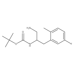 tert-butyl N-[1-amino-3-(5-fluoro-2-methylphenyl)propan-2-yl]carbamate Structure