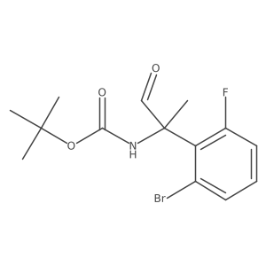 tert-butyl N-[2-(2-bromo-6-fluorophenyl)-1-oxopropan-2-yl]carbamate结构式