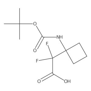 2-(1-{[(Tert-butoxy)carbonyl]amino}cyclobutyl)-2,2-difluoroacetic acid Structure