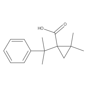 2,2-Dimethyl-1-(2-phenylpropan-2-yl)cyclopropane-1-carboxylic acid Structure