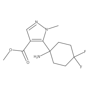 methyl 5-(1-amino-4,4-difluorocyclohexyl)-1-methyl-1H-pyrazole-4-carboxylate结构式