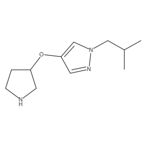 1-(2-methylpropyl)-4-(pyrrolidin-3-yloxy)-1H-pyrazole结构式