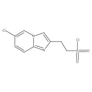 2-{6-Chloroimidazo[1,2-a]pyridin-2-yl}ethane-1-sulfonyl chloride结构式