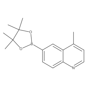 4-Methyl-6-(4,4,5,5-tetramethyl-1,3,2-dioxaborolan-2-yl)quinoline结构式