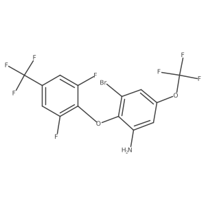 3-Bromo-2-[2,6-difluoro-4-(trifluoromethyl)phenoxy]-5-(trifluoromethoxy)aniline结构式