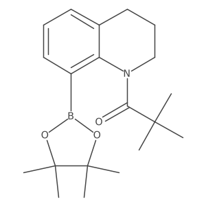 2,2-Dimethyl-1-(8-(4,4,5,5-tetramethyl-1,3,2-dioxaborolan-2-yl)-3,4-dihydroquinolin-1(2H)-yl)propan-1-one Structure