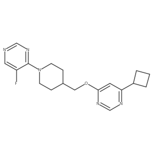 4-(4-(((6-Cyclobutylpyrimidin-4-yl)oxy)methyl)piperidin-1-yl)-5-fluoropyrimidine Structure