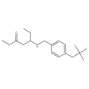 Methyl 3-({[4-(trifluoromethoxy)phenyl]methyl}amino)pentanoate结构式