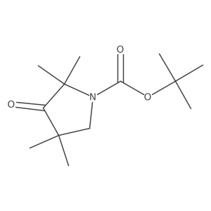 Tert-butyl 2,2,4,4-tetramethyl-3-oxopyrrolidine-1-carboxylate结构式