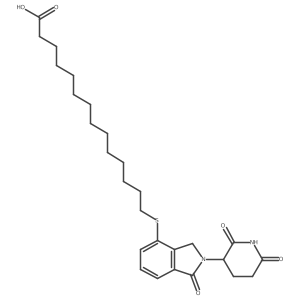 14-[2-(2,6-Dioxo-3-piperidyl)-1-oxo-isoindolin-4-yl]sulfanyltetradecanoic acid Structure