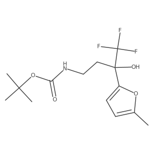 tert-butyl N-[4,4,4-trifluoro-3-hydroxy-3-(5-methylfuran-2-yl)butyl]carbamate Structure
