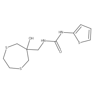 1-[(6-Hydroxy-1,4-dithiepan-6-yl)methyl]-3-(thiophen-2-yl)urea Structure
