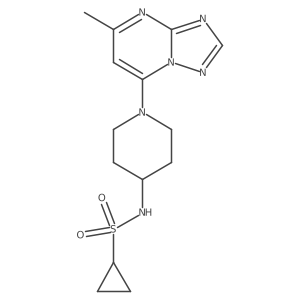 N-(1-{5-methyl-[1,2,4]triazolo[1,5-a]pyrimidin-7-yl}piperidin-4-yl)cyclopropanesulfonamide Structure