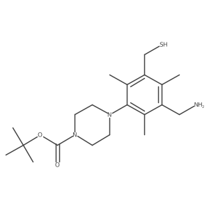 Tert-butyl 4-[3-(aminomethyl)-2,4,6-trimethyl-5-(sulfanylmethyl)phenyl]piperazine-1-carboxylate Structure