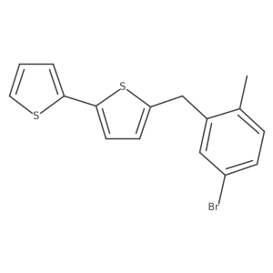 5-(5-Bromo-2-methylbenzyl)-2,2'-bithiophene结构式