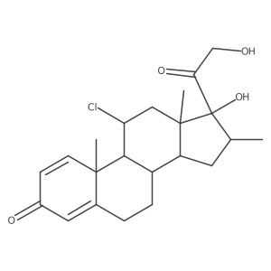 11beta-Chloro-17,21-dihydroxy-16beta-methylpregna-1,4-diene-3,20-dione Structure