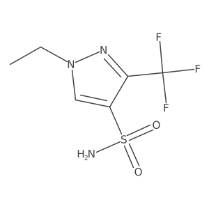 1-ethyl-3-(trifluoromethyl)-1H-pyrazole-4-sulfonamide结构式