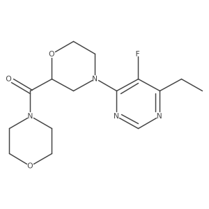 4-(6-Ethyl-5-fluoropyrimidin-4-yl)-2-(morpholine-4-carbonyl)morpholine Structure
