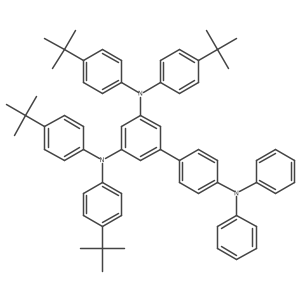 N3,N3,N5,N5-Tetrakis(4-(tert-butyl)phenyl)-N4',N4'-diphenyl-[1,1'-biphenyl]-3,4',5-triamine结构式