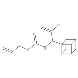 (2R)-2-(cuban-1-yl)-2-{[(prop-2-en-1-yloxy)carbonyl]amino}acetic acid Structure