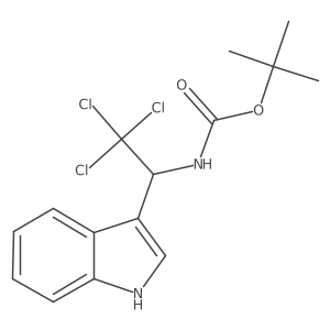 tert-butyl N-[2,2,2-trichloro-1-(1H-indol-3-yl)ethyl]carbamate Structure