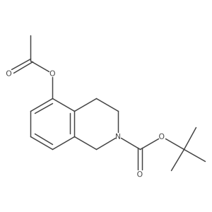 Tert-butyl 5-(acetyloxy)-1,2,3,4-tetrahydroisoquinoline-2-carboxylate结构式