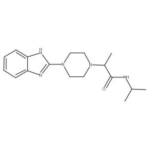 2-[4-(1H-1,3-benzodiazol-2-yl)piperazin-1-yl]-N-(propan-2-yl)propanamide结构式