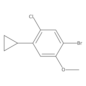 1-Bromo-5-chloro-4-cyclopropyl-2-methoxybenzene结构式