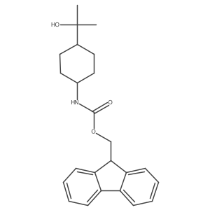 (9H-fluoren-9-yl)methyl N-[(1s,4s)-4-(2-hydroxypropan-2-yl)cyclohexyl]carbamate结构式