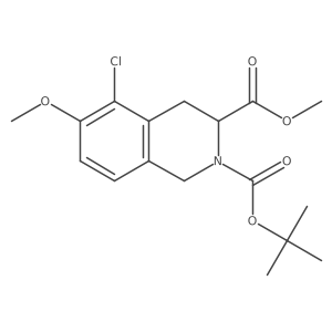 2-(tert-Butyl) 3-methyl 5-chloro-6-methoxy-3,4-dihydroisoquinoline-2,3(1H)-dicarboxylate Structure